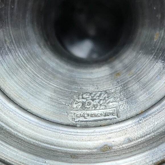 PEWTER Art 3D Hunting Scene Wine GOBLET Man smoking Pipe Deer Stag Leaf Chalice - Picture 7 of 8